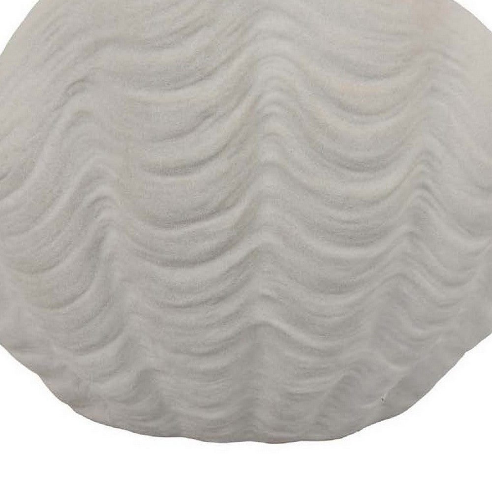 Coral Accent Vase, White Ceramic, Oceanic Coastal Design, 13 Inch -BM331038