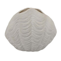Coral Accent Vase, White Ceramic, Oceanic Coastal Design, 13 Inch -BM331038