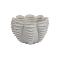 Coral Accent Vase, White Ceramic Finish, Coastal Design, 10 Inch -BM331039