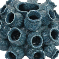 Coral Accent Vase, Dark Blue Ceramic Finish, Coastal Design, 11 Inch -BM331041