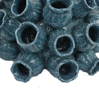 Coral Accent Vase, Dark Blue Ceramic Finish, Coastal Design, 11 Inch -BM331041