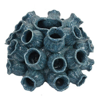 Coral Accent Vase, Dark Blue Ceramic Finish, Coastal Design, 11 Inch -BM331041