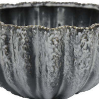 Kiara Decorative Bowl, Aqua Gray Ceramic Textured Design, 15 Inch -BM331056