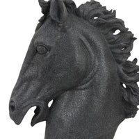 Ellena Horse Head Accent Bust, Highly Detailed Black Resin, 25 Inch -BM331061