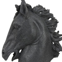 Ellena Horse Head Accent Bust, Highly Detailed Black Resin, 25 Inch -BM331061