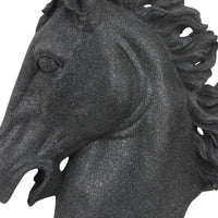 Ellena Horse Head Accent Bust, Highly Detailed Black Resin, 25 Inch -BM331061