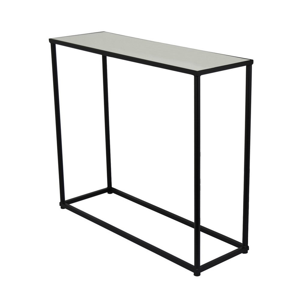 Kellie Nesting Plant Stand Table Set of 3, Black Metal, Glass Tops -BM331066