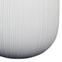Keyan Accent Planter Set of 2, White Resin, Modern Round Textured -BM331073