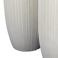 Keyan Accent Planter Set of 3, White Resin, Cylindrical Narrow Base -BM331074