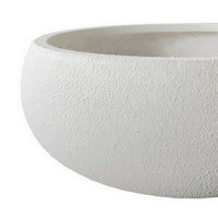 Keyan Accent Planter Set of 3, White Resin, Modern Smooth Bowl Shape -BM331075