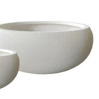 Keyan Accent Planter Set of 3, White Resin, Modern Smooth Bowl Shape -BM331075