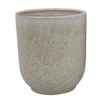 Lyna Accent Planter Set of 2, White Gray Ceramic Smooth Glossy Texture -BM331078