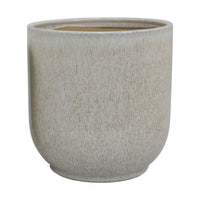 Lyna Accent Planter Set of 2, White Gray Ceramic Smooth Glossy Texture -BM331078