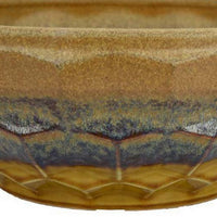 Lione Decorative Bowl, Glossy Brown and Gray Glazed Ceramic, 16 Inch -BM331082