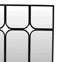 Doja Accent Mirror, Black Metal, 9 Panes with Rounded Corners, 28 x 38 -BM331085