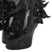 Alexis Horse Head Tabletop Sculpture, Detailed Black Resin, 25 Inch -BM331091