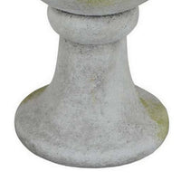 Ivina Bird Feeder Bird Bath, Gray and Green, Decorative, 12 Inch -BM331092