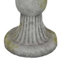 Ivina Bird Bath Feeder, Gray and Green, Cute Decorative, 16 Inch -BM331093