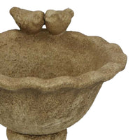 Ivina Bird Bath Feeder, Brown Terracotta, Cute Decorative, 12 Inch -BM331094