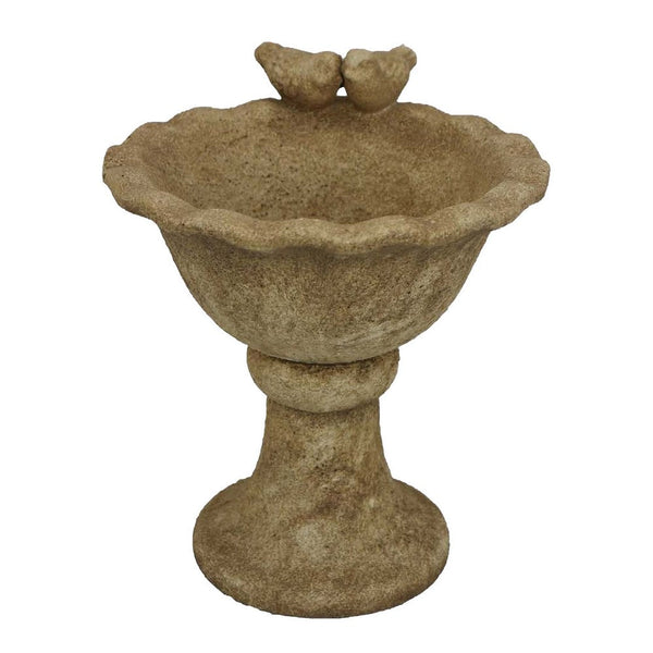 Ivina Bird Bath Feeder, Brown Terracotta, Cute Decorative, 12 Inch -BM331094