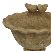 Ivina Bird Bath Feeder, Brown Terracotta, Cute Decorative, 12 Inch -BM331094