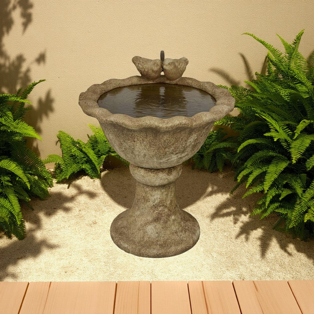 Ivina Bird Bath Feeder, Brown Terracotta, Cute Decorative, 12 Inch -BM331094