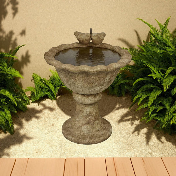 Ivina Bird Bath Feeder, Brown Terracotta, Cute Decorative, 12 Inch -BM331094