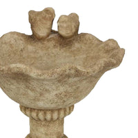 Ivina Bird Bath Feeder, Brown Terracotta, Cute Decorative, 16 Inch -BM331095