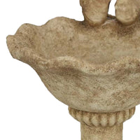 Ivina Bird Bath Feeder, Brown Terracotta, Cute Decorative, 16 Inch -BM331095