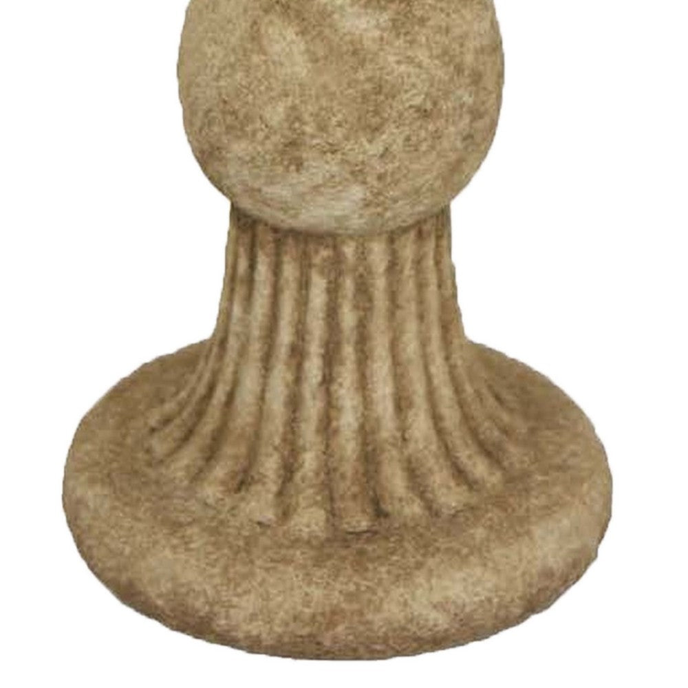 Ivina Bird Bath Feeder, Brown Terracotta, Cute Decorative, 16 Inch -BM331095