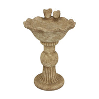 Ivina Bird Bath Feeder, Brown Terracotta, Cute Decorative, 16 Inch -BM331095