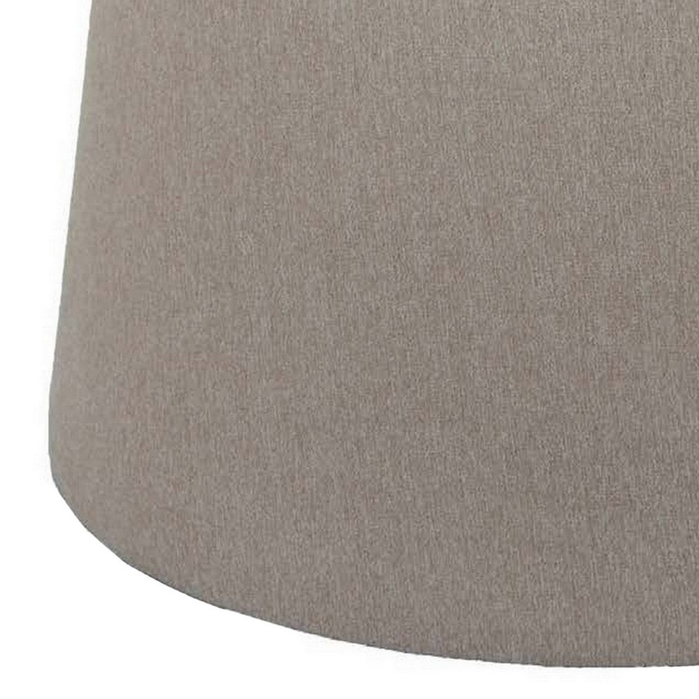 Santo Ottoman, Light Gray Linen, Modern Gumdrop Silhouette 22 Inch -BM331107