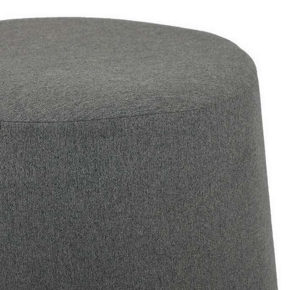 Santo Ottoman, Dark Gray Linen, Modern Gumdrop Silhouette 22 Inch -BM331108