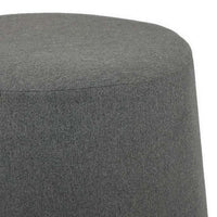 Santo Ottoman, Dark Gray Linen, Modern Gumdrop Silhouette 22 Inch -BM331108