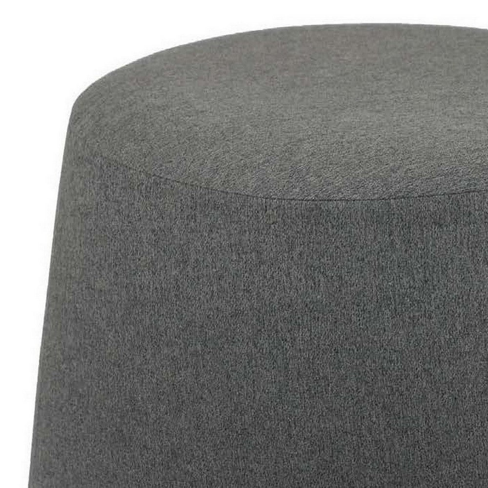 Santo Ottoman, Dark Gray Linen, Modern Gumdrop Silhouette 22 Inch -BM331108