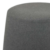 Santo Ottoman, Dark Gray Linen, Modern Gumdrop Silhouette 22 Inch -BM331108