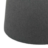 Santo Ottoman, Dark Gray Linen, Modern Gumdrop Silhouette 22 Inch -BM331108