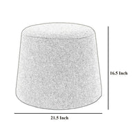 Santo Ottoman, Dark Gray Linen, Modern Gumdrop Silhouette 22 Inch -BM331108