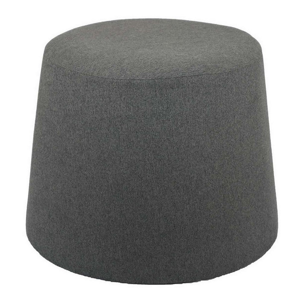 Santo Ottoman, Dark Gray Linen, Modern Gumdrop Silhouette 22 Inch -BM331108