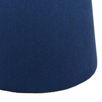 Santo Ottoman, Dark Blue Linen, Modern Gumdrop Silhouette 22 Inch -BM331109