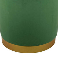 Mindy Ottoman, Light Green Velvet and Gold Metal Base, Round 19 Inch -BM331111