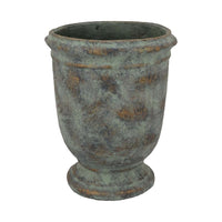 Kasa Accent Planter, Green Terracotta, Subtle Mottled Texture, 16 Inch -BM331115