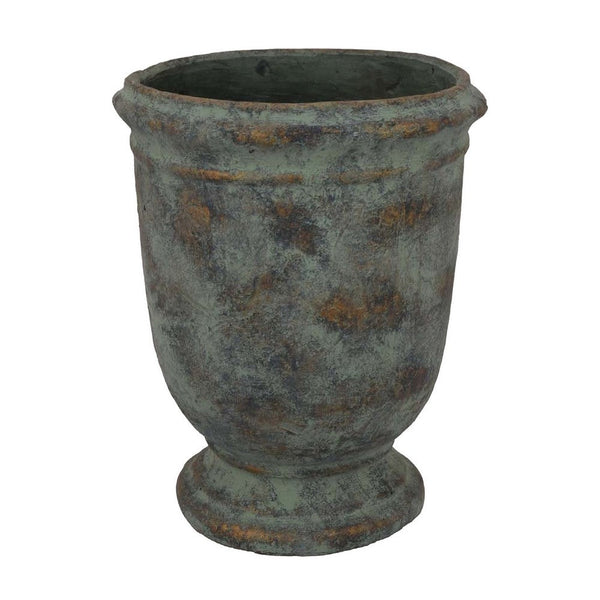 Kasa Accent Planter, Green Terracotta, Subtle Mottled Texture, 20 Inch -BM331116