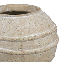 Lezlee Accent Planter, Beige Terracotta Textured, Wide Round 10 Inch -BM331122