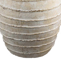 Lezlee Accent Planter, Beige Terracotta Textured Tapered Round 16 Inch -BM331123