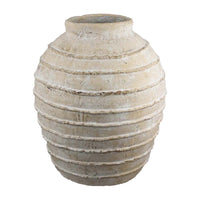 Lezlee Accent Planter, Beige Terracotta Textured Tapered Round 16 Inch -BM331123