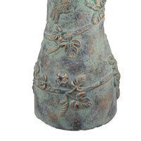 Menon Bird Bath Feeder, Decorative Designs, Green Terracotta, 20 Inch -BM331125