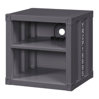 Dua Three Pc Full Bedroom Set, Recessed Panel Pattern, Industrial Style, Gray Metal - BM331143