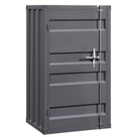 Dua Three Pc Full Bedroom Set, Recessed Panel Pattern, Industrial Style, Gray Metal - BM331143