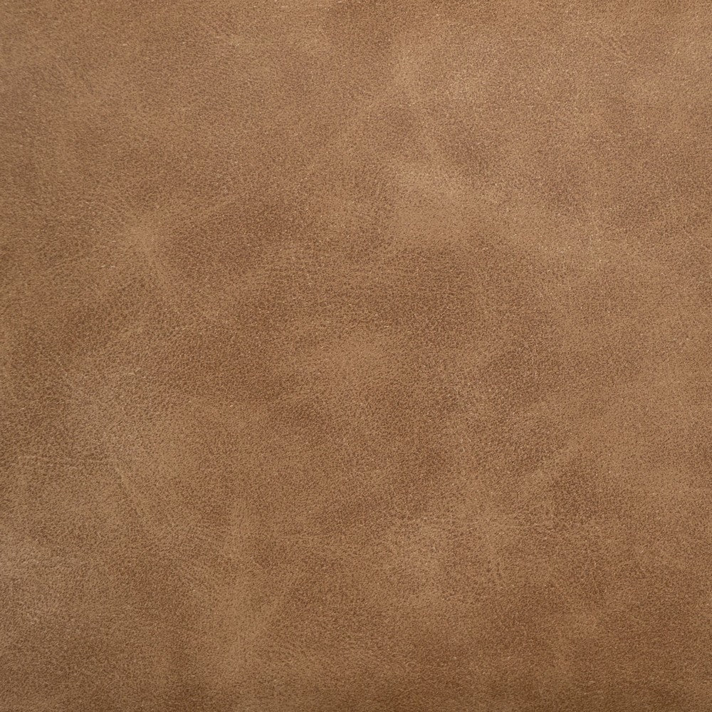 Viny Armchair with Lumbar Pillow, Pine Wood, Cognac Brown Faux Leather -BM331276